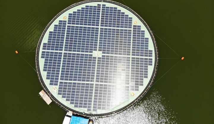 An Ocean Sun pilot on a reservoir in the Philippines. (Credit: Ocean Sun)