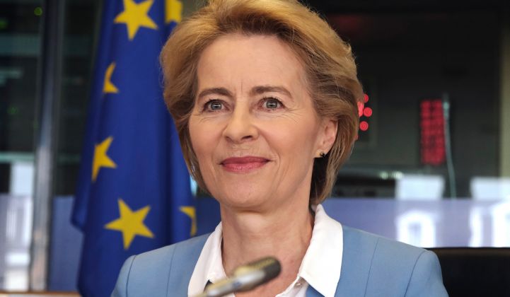 Keen on green: New European Commission President Ursula von der Leyen.